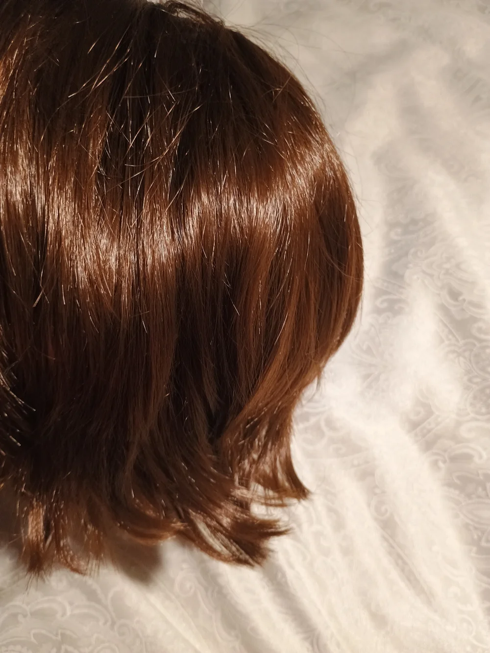 Short Layered Wig in Warm Brown